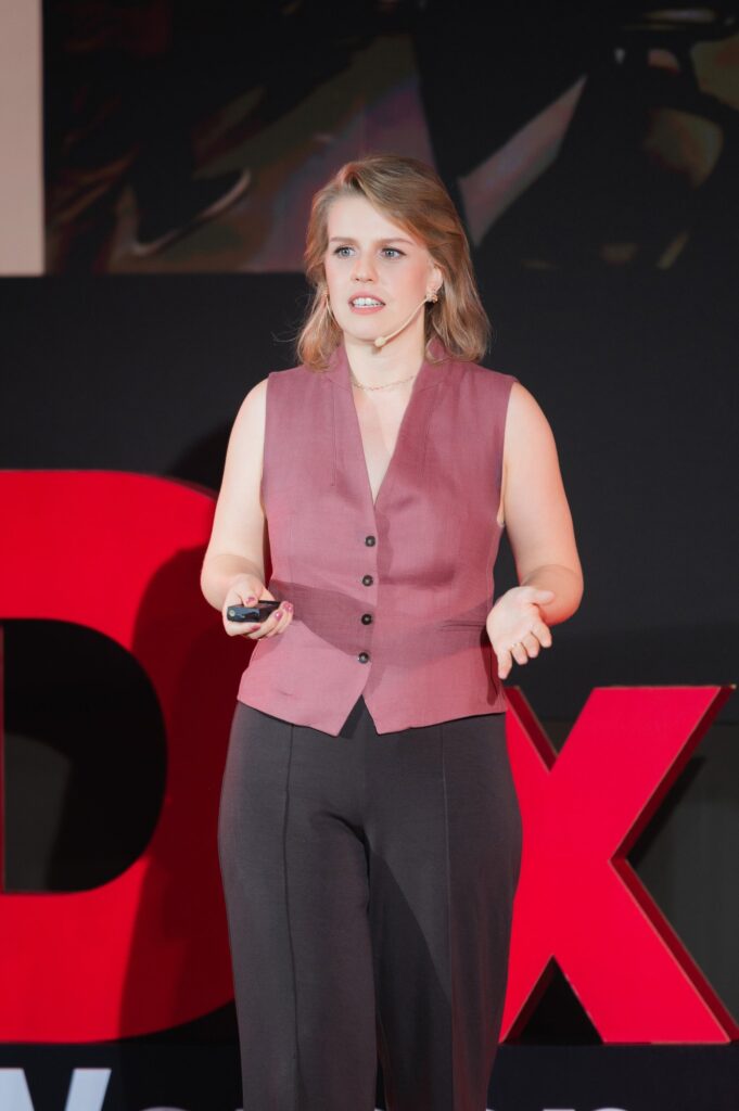 Nienke (Nina) Benders speaking at TEDxThonglorWomen
